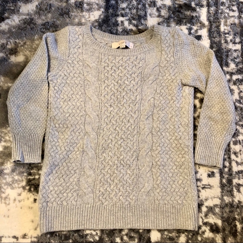 Ann Taylor LOFT Light Grey Sweater